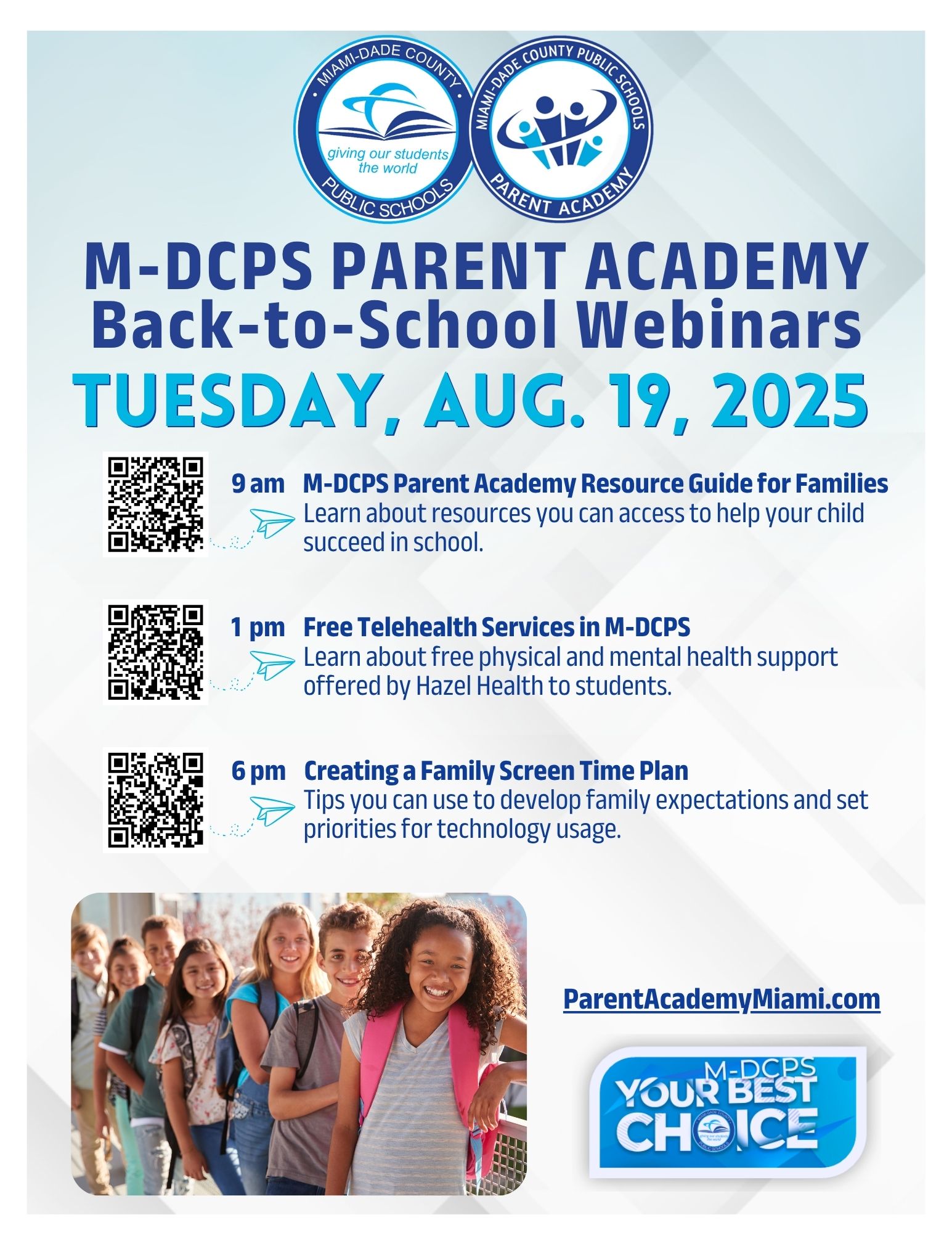 2025 M-DCPS Parent Academy Welcome Back Webinars